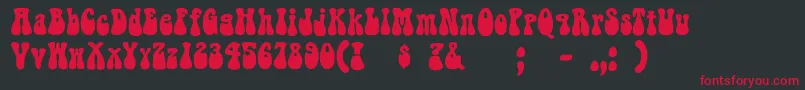 Bellbottom Font – Red Fonts on Black Background