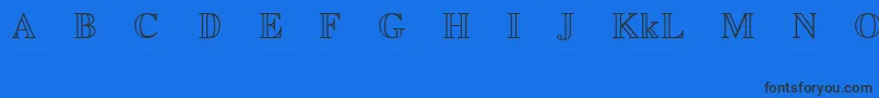 Шрифт EuclidMathTwo – чёрные шрифты на синем фоне