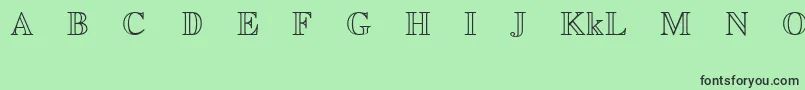 フォントEuclidMathTwo – 緑の背景に黒い文字