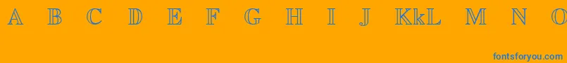 EuclidMathTwo Font – Blue Fonts on Orange Background