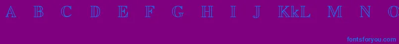 フォントEuclidMathTwo – 紫色の背景に青い文字