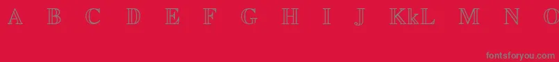 フォントEuclidMathTwo – 赤い背景に灰色の文字