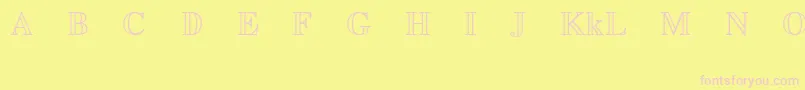 EuclidMathTwo Font – Pink Fonts on Yellow Background