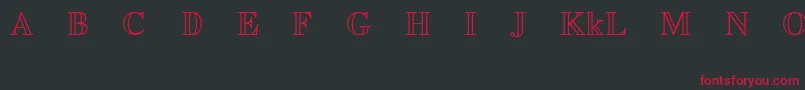 フォントEuclidMathTwo – 黒い背景に赤い文字