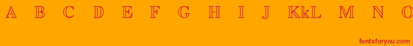 EuclidMathTwo Font – Red Fonts on Orange Background