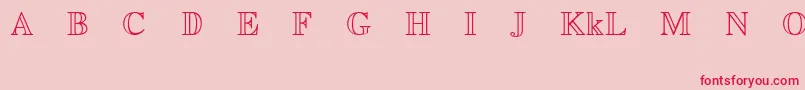 EuclidMathTwo-Schriftart – Rote Schriften auf rosa Hintergrund