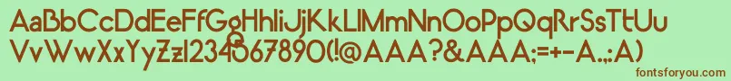 LugosRegular Font – Brown Fonts on Green Background