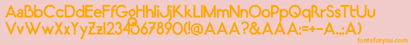 LugosRegular Font – Orange Fonts on Pink Background