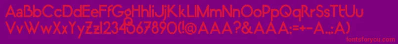 LugosRegular Font – Red Fonts on Purple Background