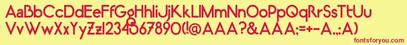 LugosRegular Font – Red Fonts on Yellow Background