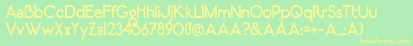 LugosRegular Font – Yellow Fonts on Green Background
