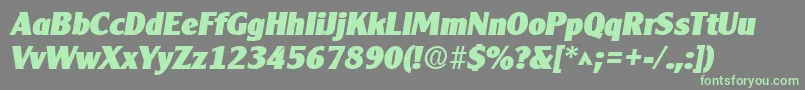 Clearlygothicheavy ffy Font – Green Fonts on Gray Background