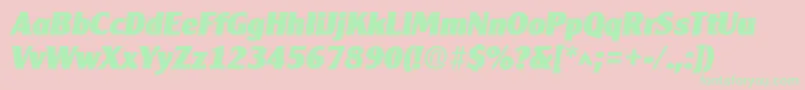 Fonte Clearlygothicheavy ffy – fontes verdes em um fundo rosa
