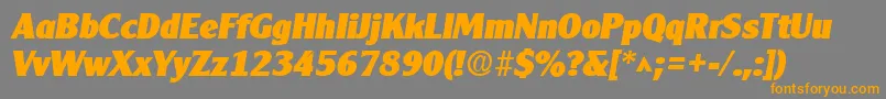 Clearlygothicheavy ffy Font – Orange Fonts on Gray Background