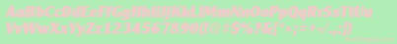 Clearlygothicheavy ffy Font – Pink Fonts on Green Background