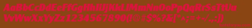 Clearlygothicheavy ffy-Schriftart – Rote Schriften auf braunem Hintergrund