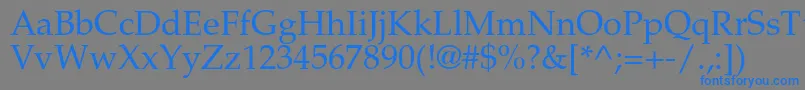 Palladiumc Font – Blue Fonts on Gray Background