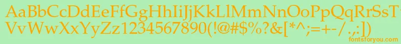 Palladiumc Font – Orange Fonts on Green Background