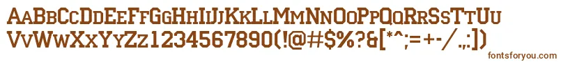 ACampuscaps-fontti – ruskeat fontit valkoisella taustalla