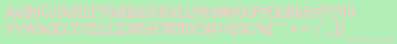 ACampuscaps Font – Pink Fonts on Green Background