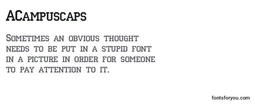 ACampuscaps Font