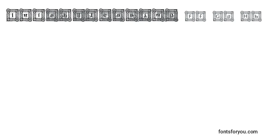 Шрифт IrishBlessing – алфавит, цифры, специальные символы