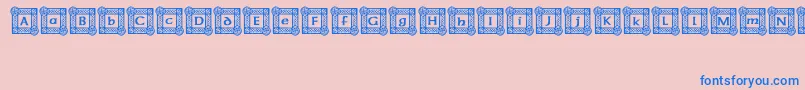 IrishBlessing Font – Blue Fonts on Pink Background