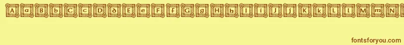 IrishBlessing Font – Brown Fonts on Yellow Background