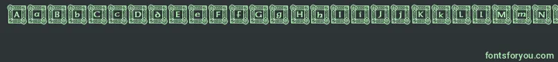 フォントIrishBlessing – 黒い背景に緑の文字