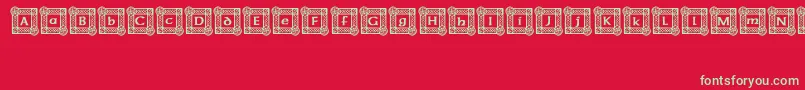 フォントIrishBlessing – 赤い背景に緑の文字