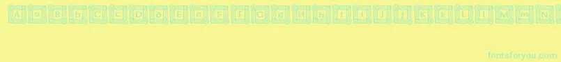 フォントIrishBlessing – 黄色い背景に緑の文字