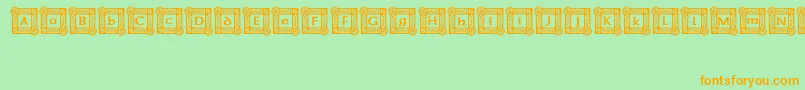 IrishBlessing Font – Orange Fonts on Green Background