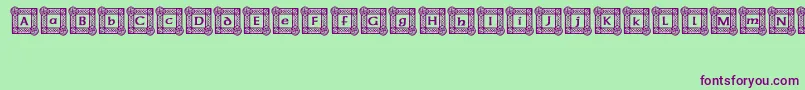 IrishBlessing Font – Purple Fonts on Green Background