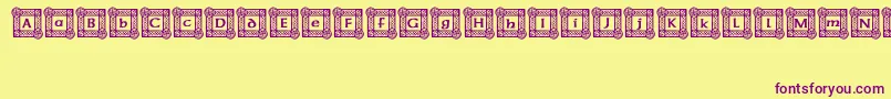 IrishBlessing Font – Purple Fonts on Yellow Background