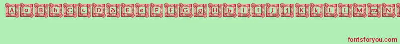 IrishBlessing Font – Red Fonts on Green Background