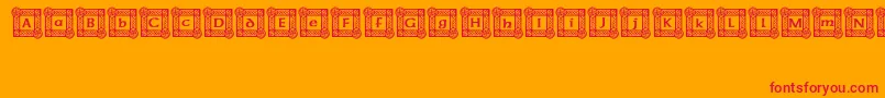 IrishBlessing Font – Red Fonts on Orange Background