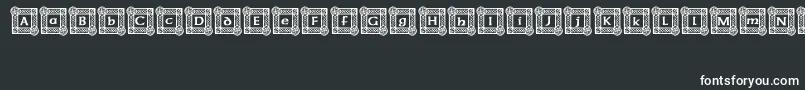 IrishBlessing-fontti – valkoiset fontit mustalla taustalla