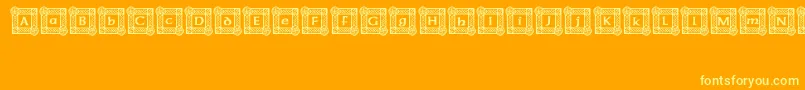 IrishBlessing Font – Yellow Fonts on Orange Background