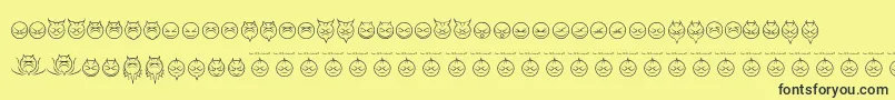 SomedevilfacesRegular Font – Black Fonts on Yellow Background