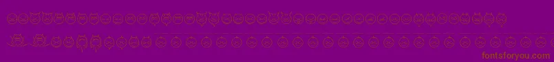 Police SomedevilfacesRegular – polices brunes sur fond violet