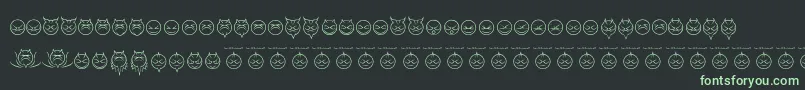 SomedevilfacesRegular Font – Green Fonts on Black Background