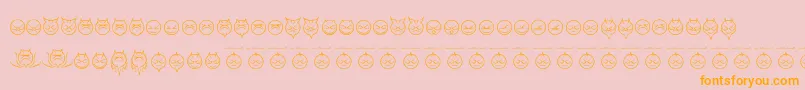 SomedevilfacesRegular Font – Orange Fonts on Pink Background