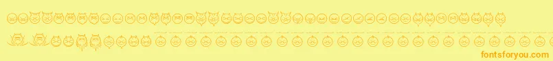 SomedevilfacesRegular Font – Orange Fonts on Yellow Background