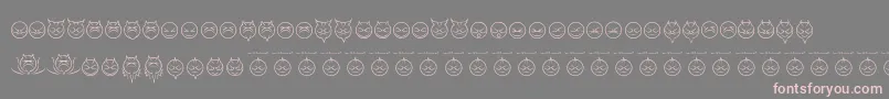 SomedevilfacesRegular Font – Pink Fonts on Gray Background