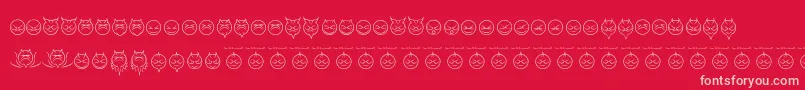 SomedevilfacesRegular Font – Pink Fonts on Red Background
