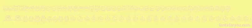 SomedevilfacesRegular Font – Pink Fonts on Yellow Background