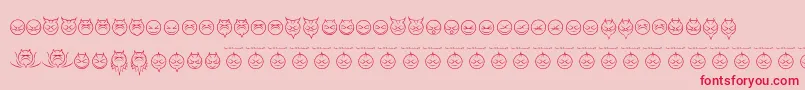 Police SomedevilfacesRegular – polices rouges sur fond rose