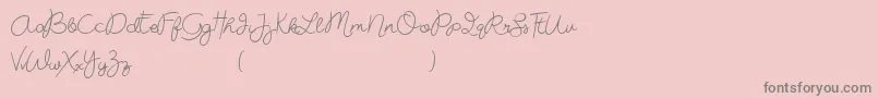 MissBeautifulBold-Schriftart – Graue Schriften auf rosa Hintergrund