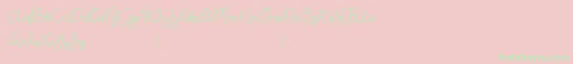MissBeautifulBold-fontti – vihreät fontit vaaleanpunaisella taustalla