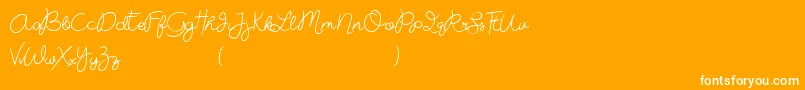 MissBeautifulBold Font – White Fonts on Orange Background